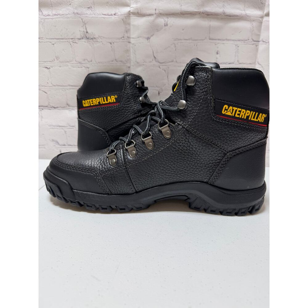 Caterpillar CAT Outline ST Steel Toe Work Boots Black Men’s 10.5 NIB - Picture 6 of 9